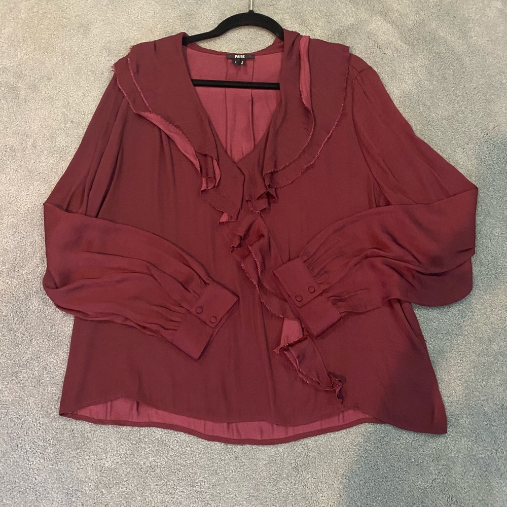 PAIGE Women’s Blouse w/ Ruffles Sz. Large